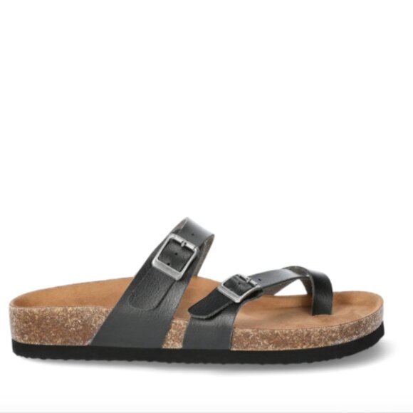 Time And Tru Women's Thong Sandals Size 10M Black - Picture 2 of 3